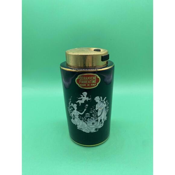 Italy Fiorentine Porcellane Ceramiche Lighter 5” Tobacciana